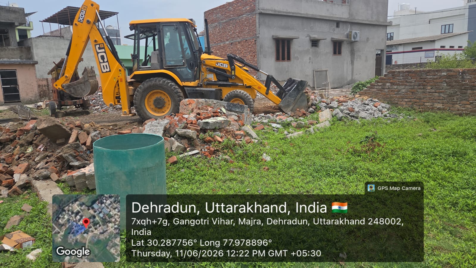 अवैध प्लॉटिंग पर एमडीडीए का बुलडोजर, विकसित की जा रही अनधिकृत कॉलोनी ध्वस्त